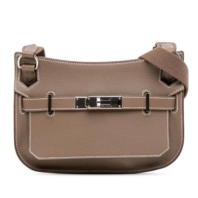 Hermès Mini Evercolor Jypsiere Brown Leather Good condition - Front View
