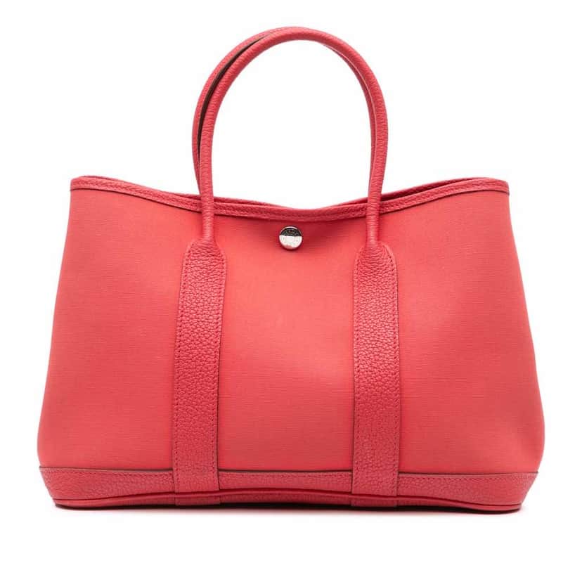 Hermès Toile and Negonda Garden Party 30 Red Good condition - Front View