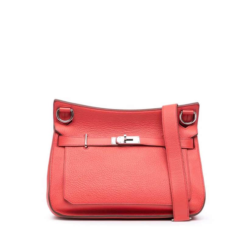 Hermès Clemence Jypsiere 31 Red Leather Good condition - Front View