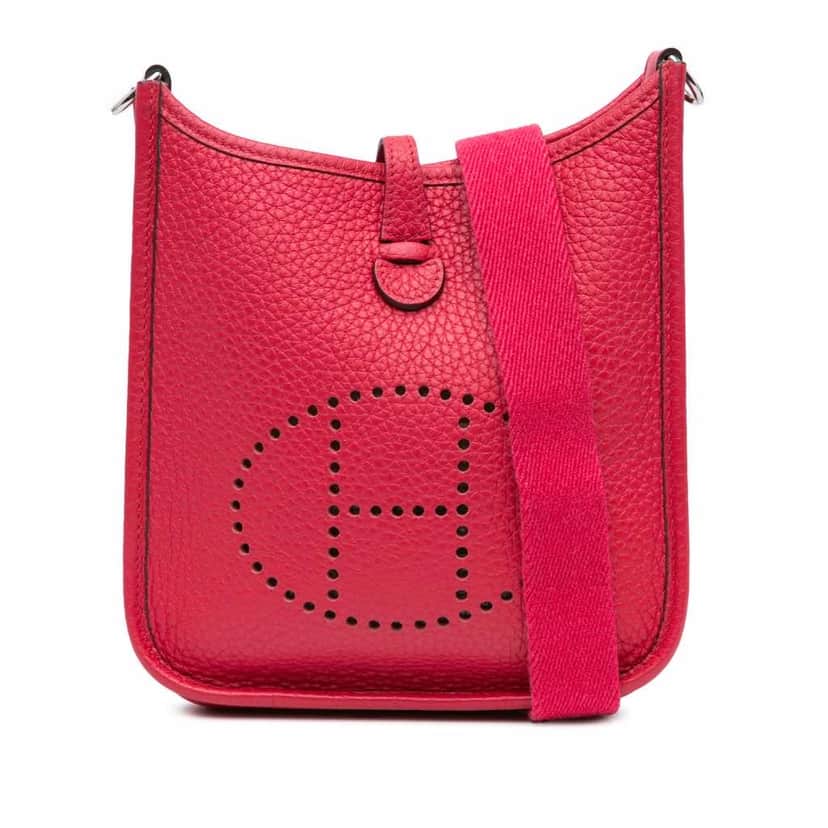 Hermès Clemence Evelyne TPM Pink Leather Good condition - Front View