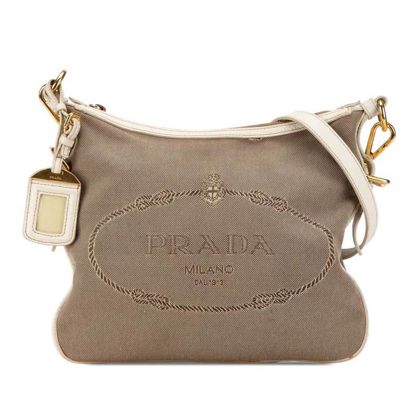Prada Canapa Logo Crossbody Brown Good condition - Front View