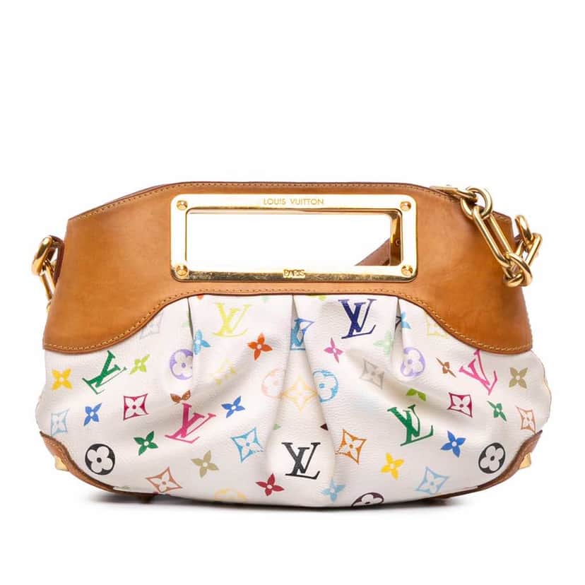 Louis Vuitton Monogram Multicolore Judy PM White Canvas Fair condition - Front View