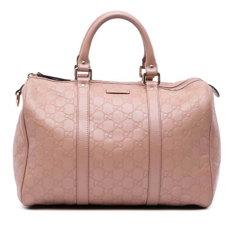 Gucci Medium Guccissima Joy Boston Bag Pink Leather Good condition - Front View