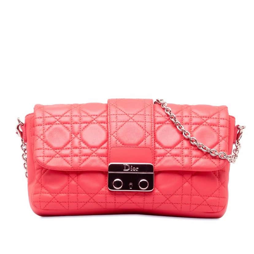 Dior Cannage Miss Dior Promenade Crossbody Pink Leather Good condition - Front View