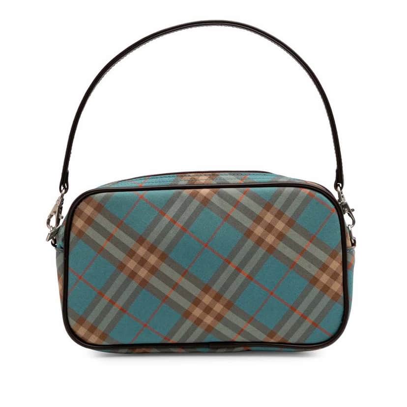 Gucci Nova Check Canvas Pochette Blue Fair condition - Front View