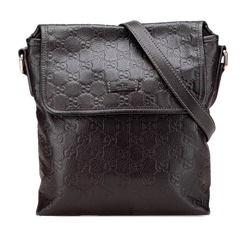 Gucci Guccissima Crossbody Brown Leather Good condition - Front View