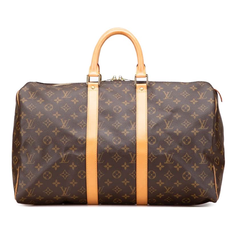 Louis Vuitton Monogram Keepall 45 Brown Canvas Good condition - Front View