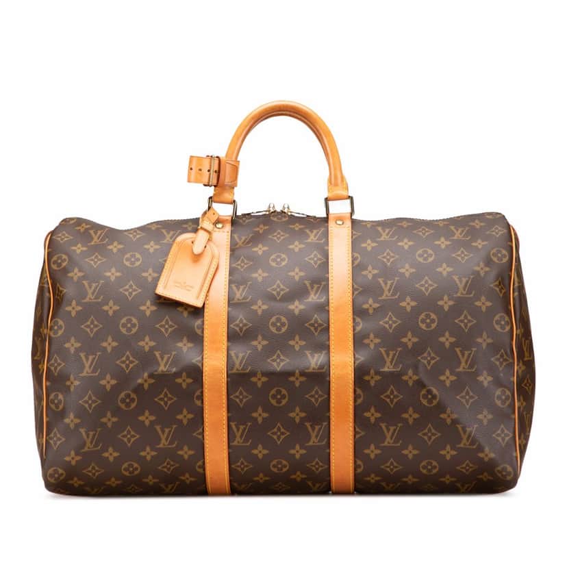 Louis Vuitton Monogram Keepall 50 Brown Canvas Good condition - Front View