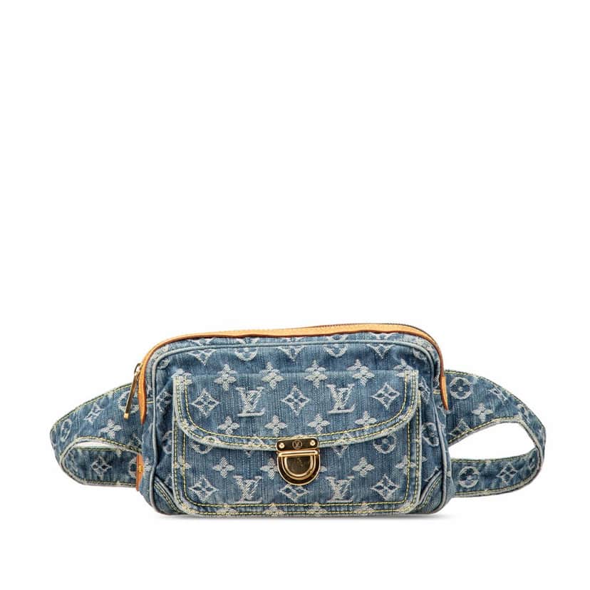 Louis Vuitton Monogram Denim Bum Bag Blue Denim Very good condition - Front View