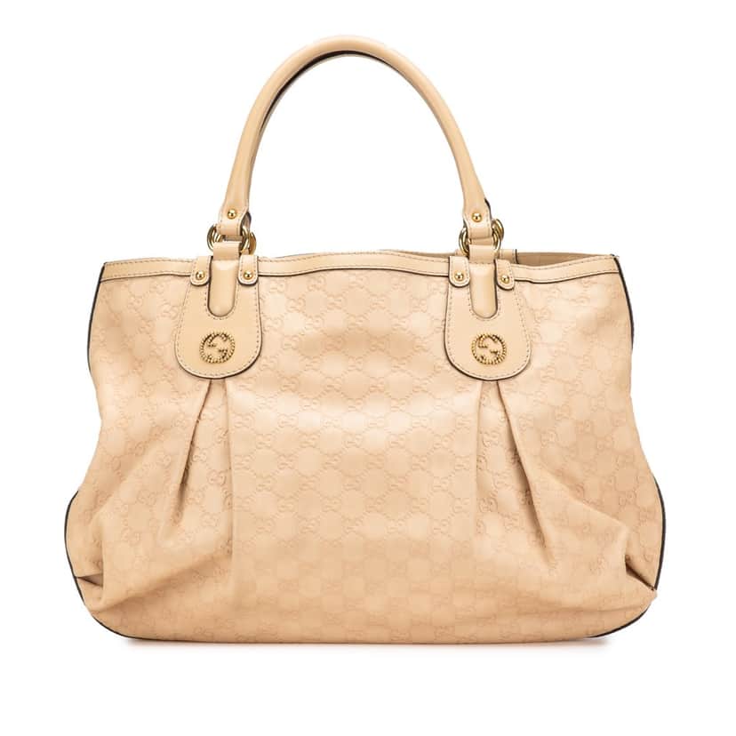 Gucci Large Guccissima Scarlett Tote Brown Leather Good condition - Front View