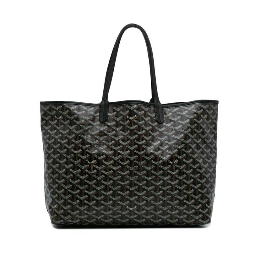 Goyard Goyardine Saint Louis PM Black Canvas Good condition - Front View