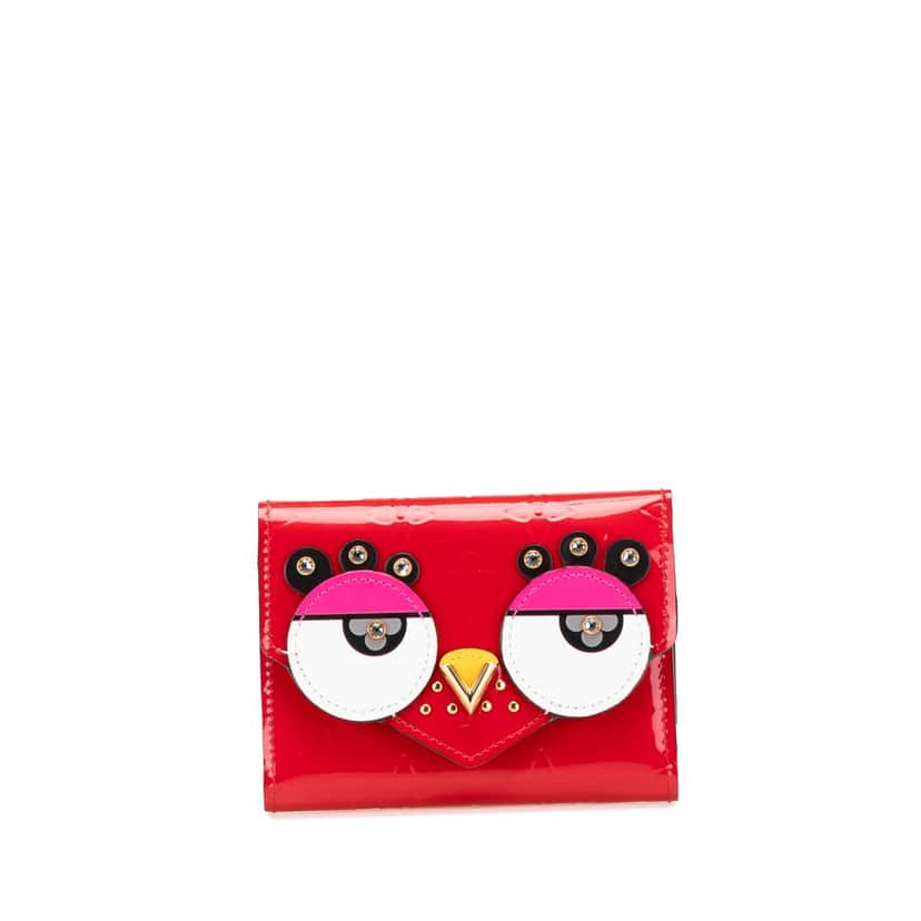 Louis Vuitton Monogram Vernis Angry Bird Victorine Wallet Red Leather Good condition - Front View