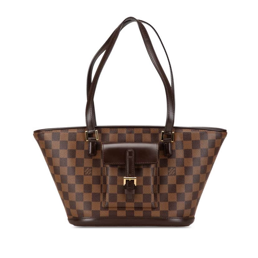 Louis Vuitton Damier Ebene Manosque PM Brown Canvas Good condition - Front View