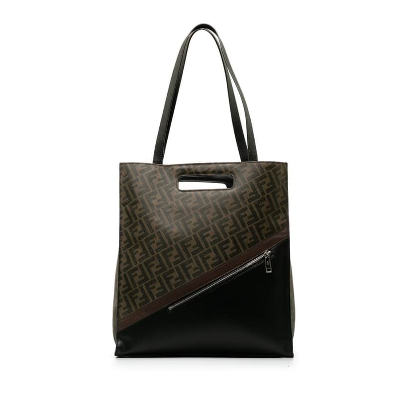 Fendi 1974 Zucca Shopping Tote Brown Canvas Good condition - Front View