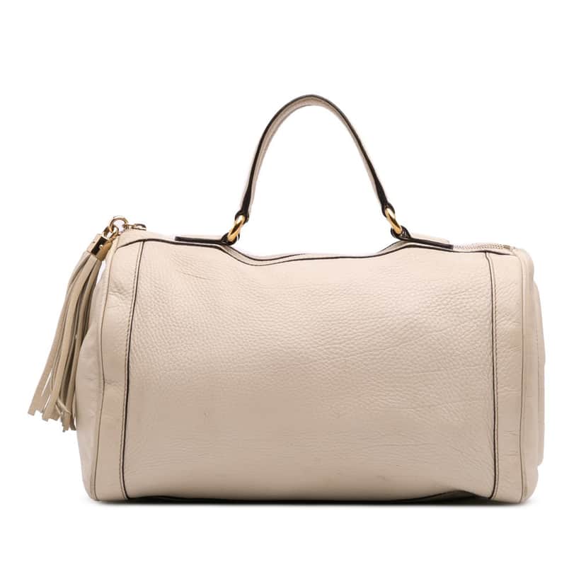 Gucci Leather Soho Boston White Leather Good condition - Front View