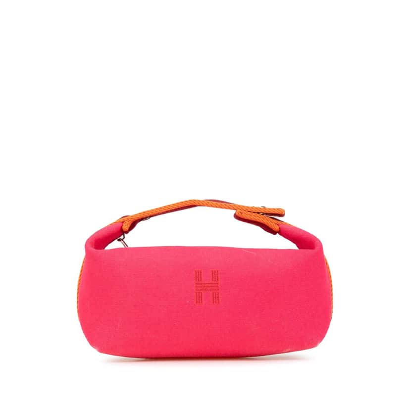 Hermès Small Canvas Bride A Brac Pink Canvas Good condition - Front View