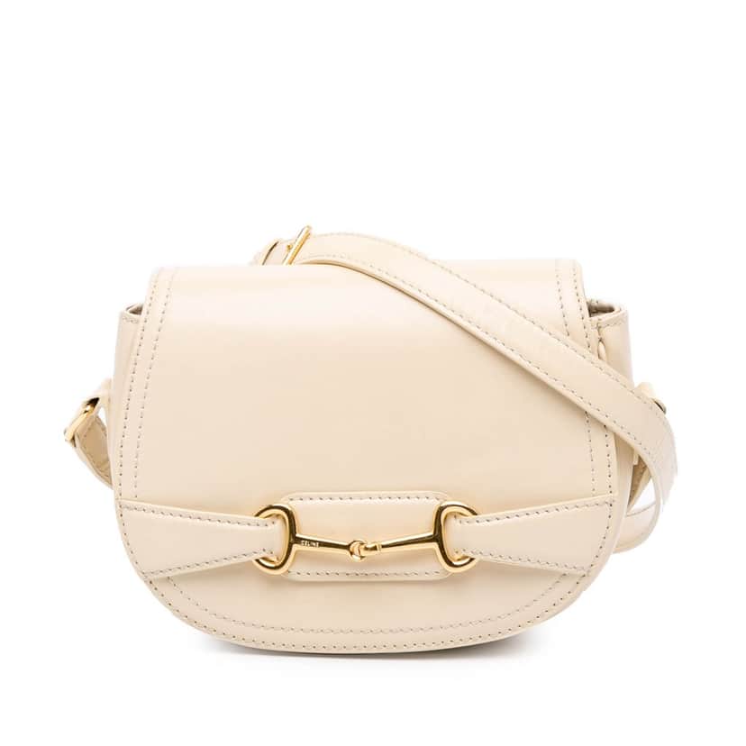 Celine Small Satinated Calfskin Crecy Flap Crossbody Brown Leather Good condition - Front View