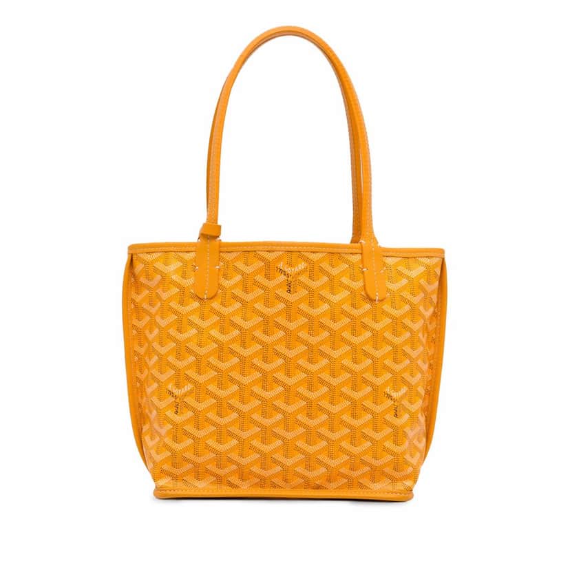 Goyard Mini Goyardine Reversible Anjou Yellow Canvas Good condition - Front View