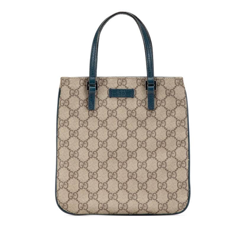 Gucci Mini GG Supreme Handbag Brown Canvas Fair condition - Front View