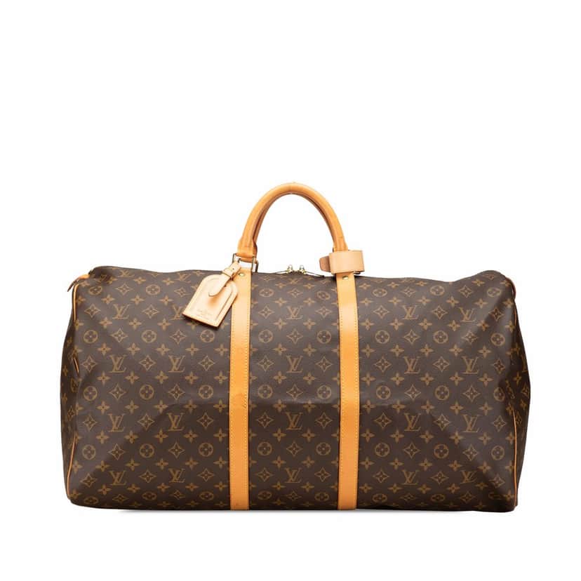 Louis Vuitton Monogram Keepall 60 Brown Canvas Good condition - Front View