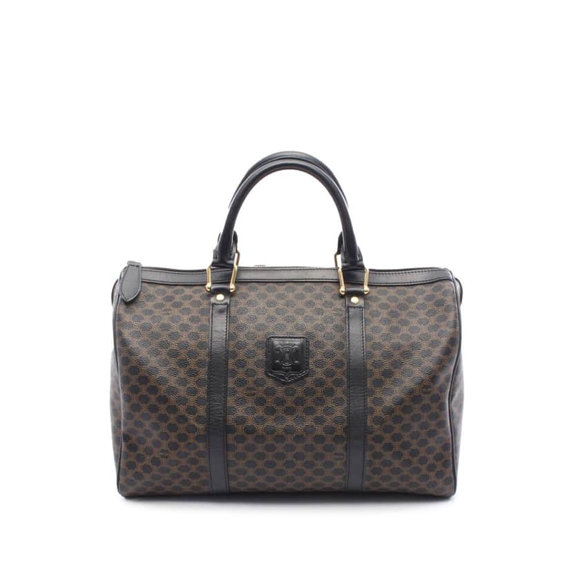 Celine Macadam Coated Canvas Boston Bag Brown Canvas Good condition - Front View
