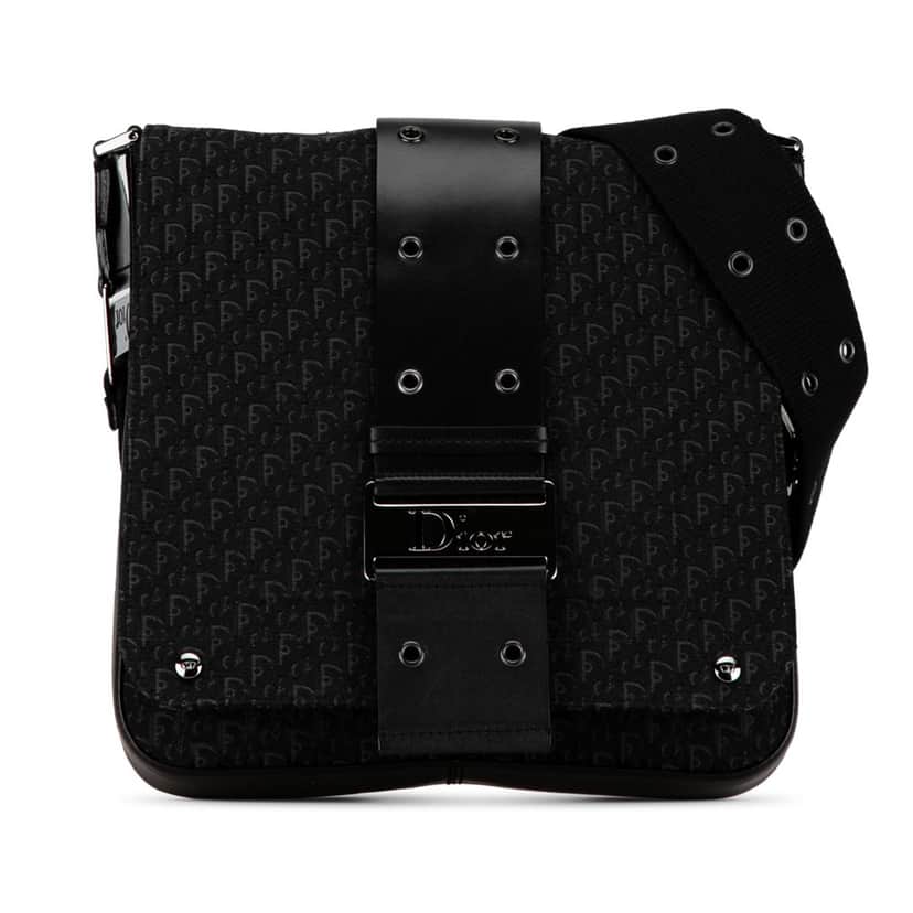 Dior Oblique Canvas Street Chic Crossbody Black Canvas Good condition - Front View