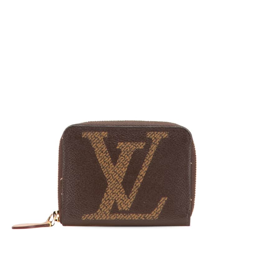 Louis Vuitton Monogram Giant Zippy Coin Purse Brown Canvas Good condition - Front View