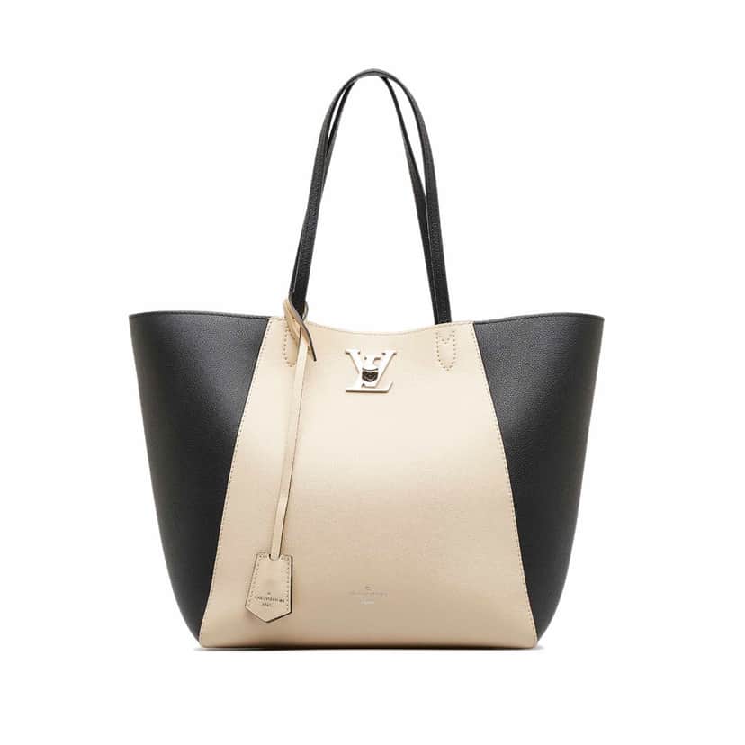 Louis Vuitton LockMe Cabas Brown Leather Good condition - Front View