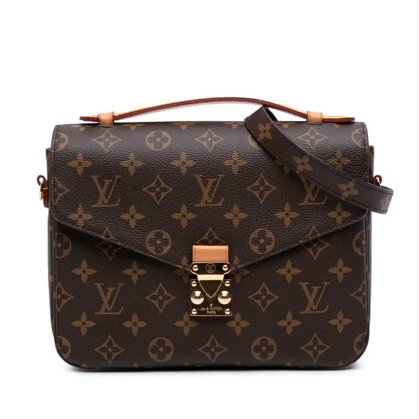 Louis Vuitton Monogram Pochette Metis Brown Canvas Fair condition - Front View