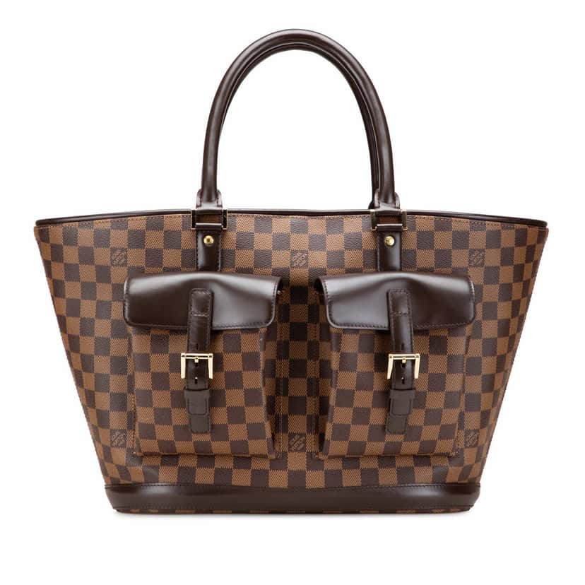 Louis Vuitton Damier Ebene Manosque GM Brown Canvas Good condition - Front View