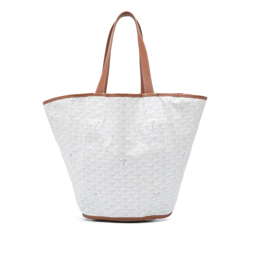 Goyard Goyardine Reversible Belharra Tote White Canvas Very good condition - Front View