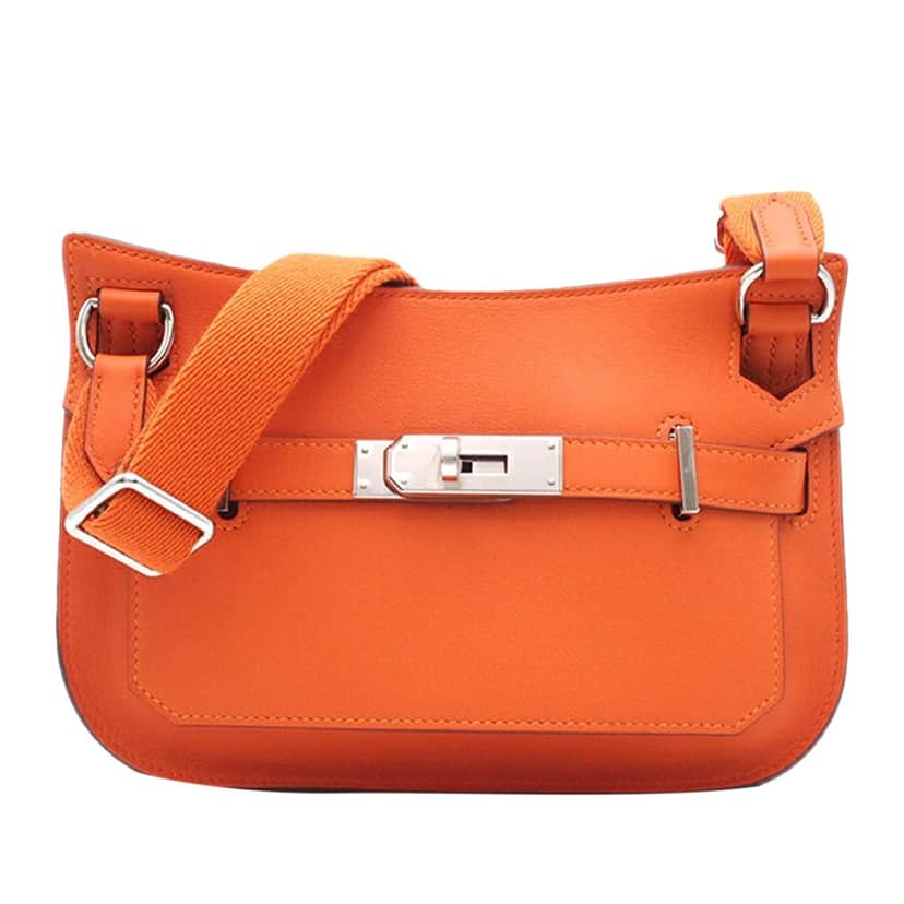 Hermès Swift Mini Jypsiere Orange Leather Very good condition - Front View