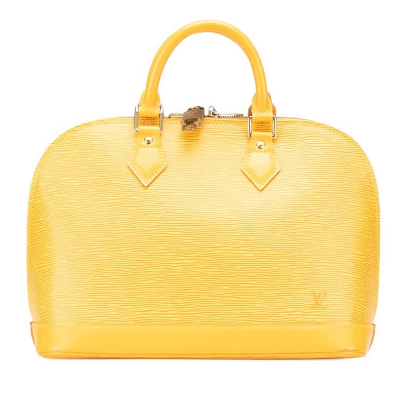 Louis Vuitton Epi Alma PM Yellow Leather Good condition - Front View