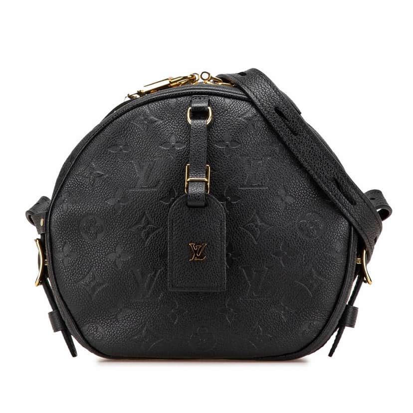 Louis Vuitton Monogram Empreinte Boite Chapeaux Souple MM Black Leather Good condition - Front View