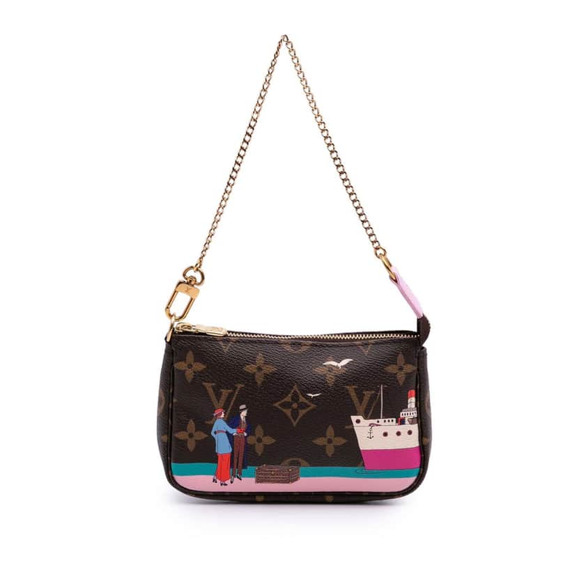 Louis Vuitton Monogram Transatlantic Mini Pochette Accessoires Brown Canvas Good condition - Front View