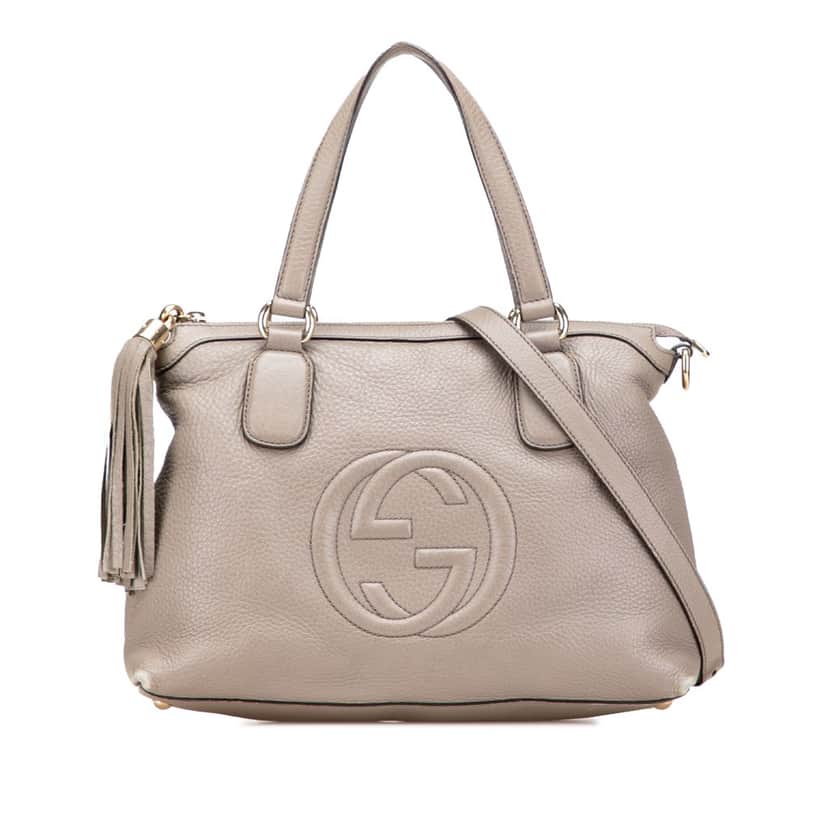 Gucci Small Leather Soho Working Satchel Brown Leather Good condition - Front View