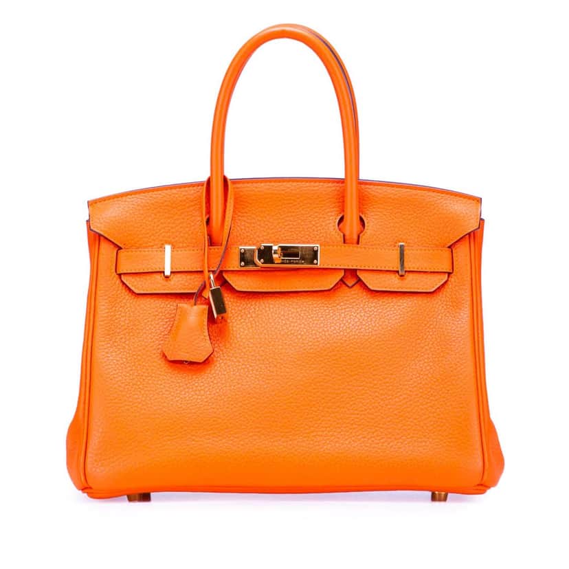 Hermès Togo Birkin Retourne 30 Orange Leather Good condition - Front View