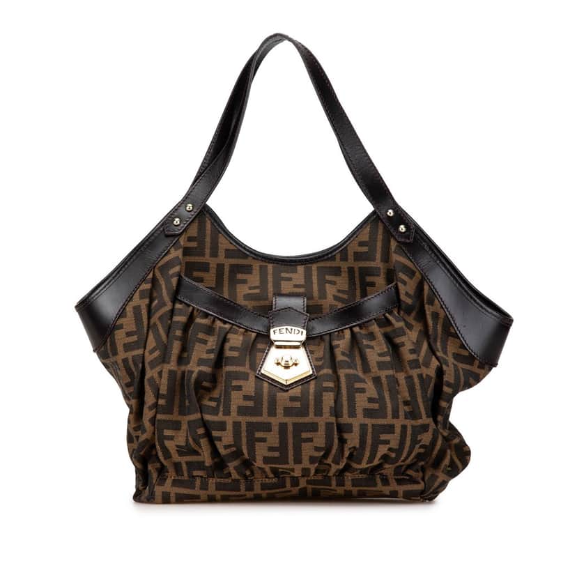 Fendi Zucca Canvas Chef Tote Brown Canvas Good condition - Front View