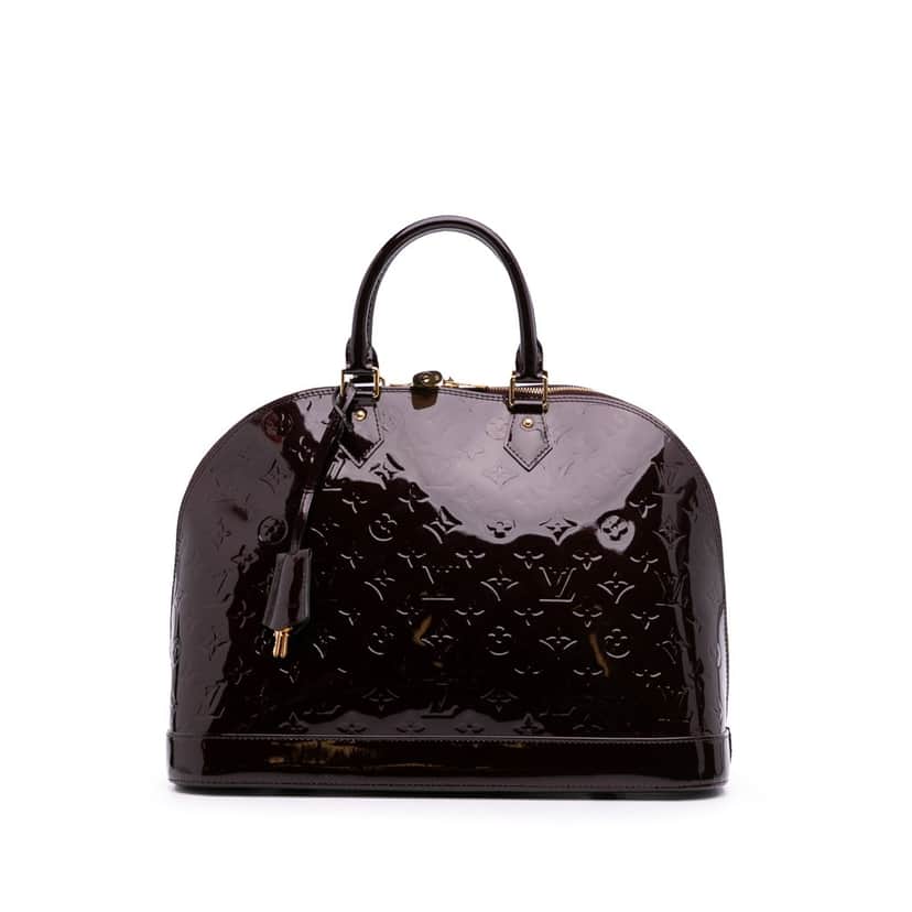 Louis Vuitton Monogram Vernis Alma GM Purple Leather Good condition - Front View