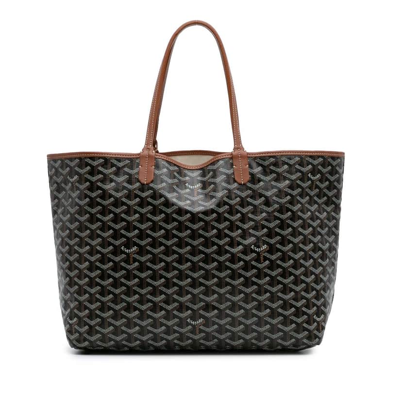 Goyard Goyardine Saint Louis PM Black Canvas Good condition - Front View