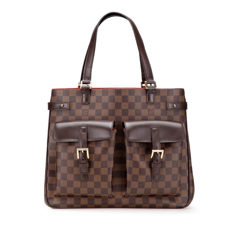 Louis Vuitton Damier Ebene Uzes Brown Canvas Good condition - Front View