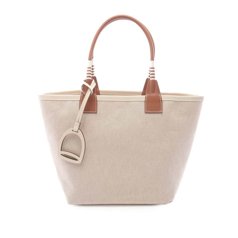 Hermès Toile Sac Steeple 25 Brown Canvas Very good condition - Front View