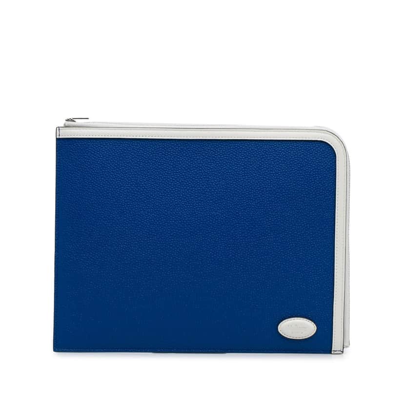 Mulberry X Richard Malone Zip Clutch Blue Leather Very good condition - Front View