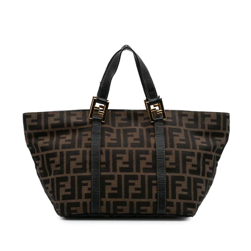Fendi Zucca Canvas Tote Brown Canvas Fair condition - Front View