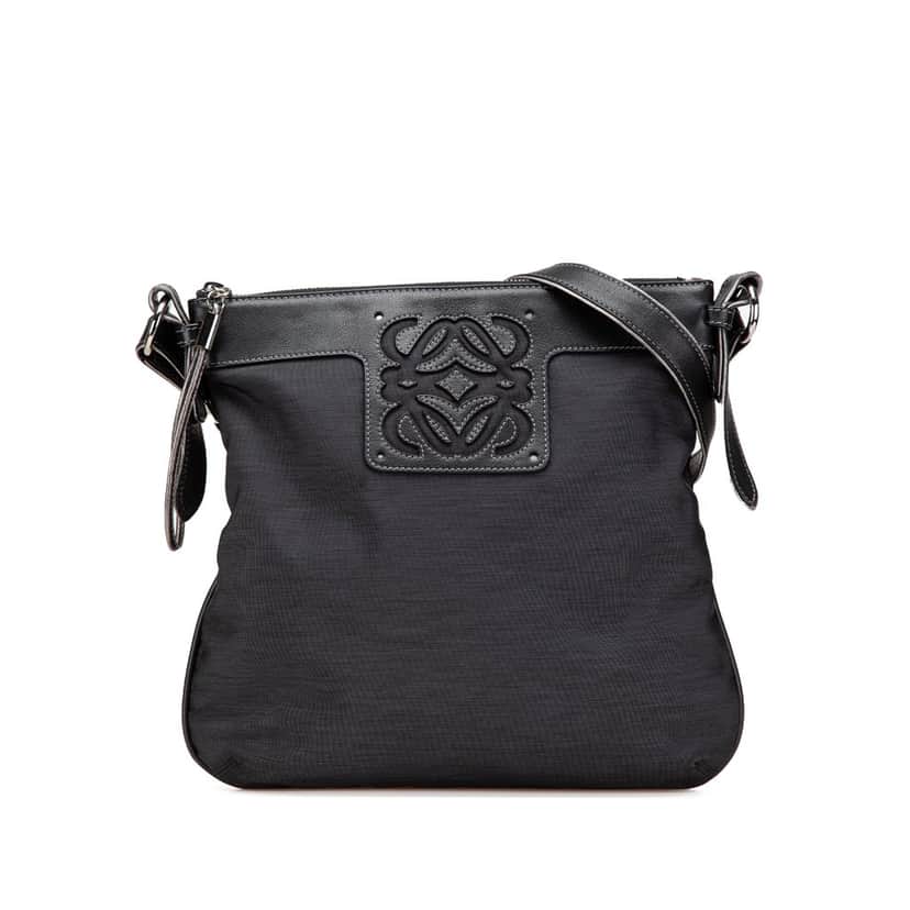 Loewe Anagram Nylon Crossbody Grey Good condition - Front View