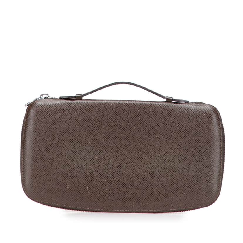 Louis Vuitton Taiga Atoll Organizer Brown Leather Good condition - Front View