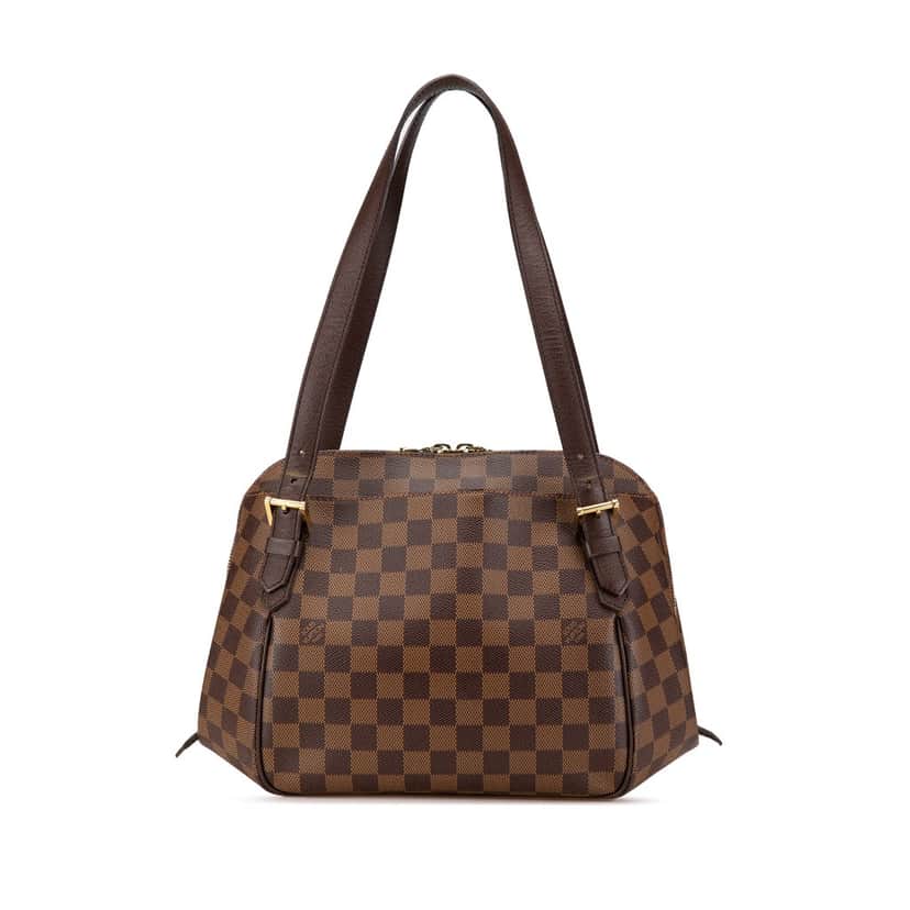 Louis Vuitton Damier Ebene Belem MM Brown Canvas Good condition - Front View