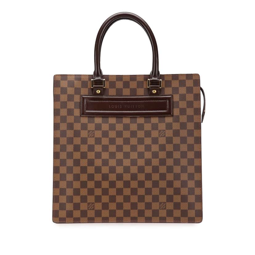 Louis Vuitton Damier Ebene Venice Sac Plat GM Brown Canvas Good condition - Front View