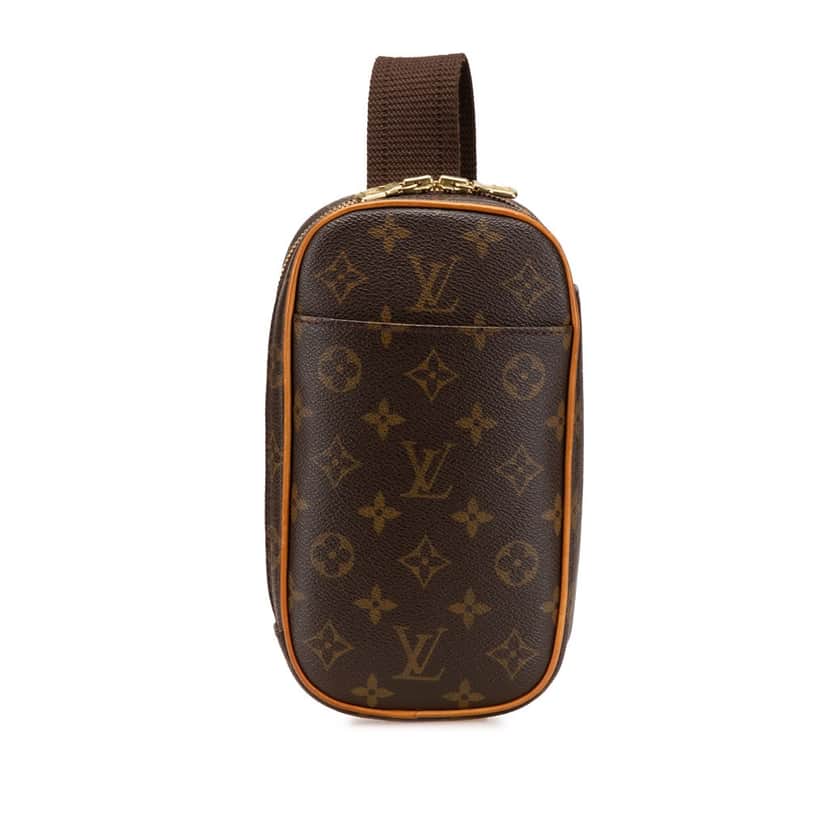 Louis Vuitton Monogram Pochette Gange Brown Canvas Good condition - Front View