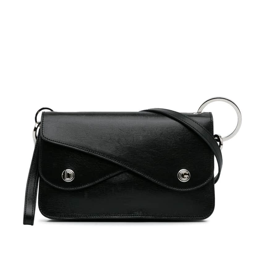 Dolce & Gabbana Leather Crossbody Bag Black Leather Fair condition - Front View